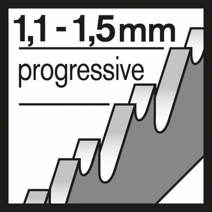 BOSCH Stichsägeblatt T 118 A Basic for Metal L.92mm Zahnteilung 1,1-1,5mm ( 8000346070 )