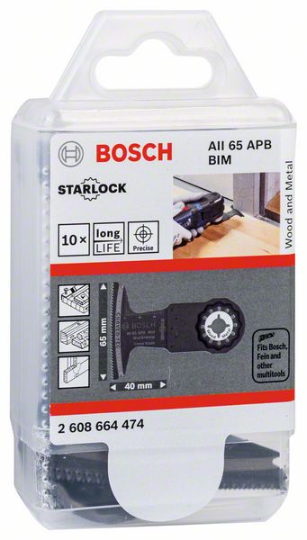 Lame de scie plongeante BOSCH AII 65 APB largeur 65 mm profondeur d'immersion 40 mm (8000346238)