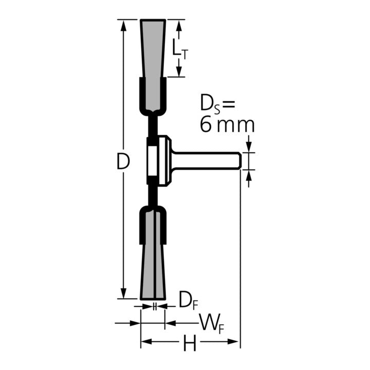 PFERD Rundbürste RBU INOX Ø 40 mm Drahtstärke 0,2 mm ( 8000433038 )