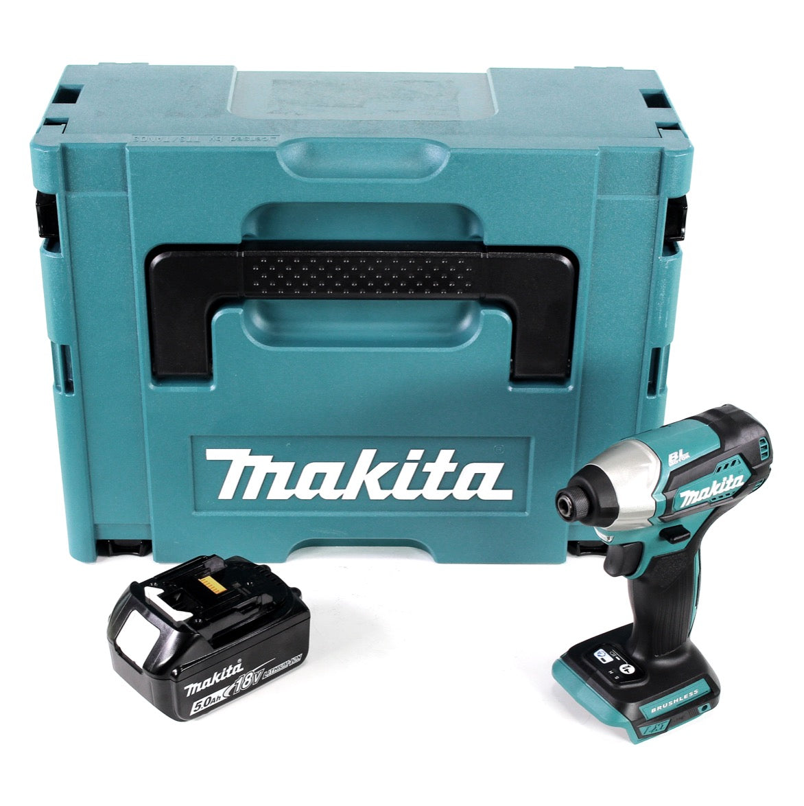 Makita DTD 155 RT1 18 V Brushless Li-Ion Akku Schlag Schrauber im Makpac + 1 x BL1850 5,0 Ah Akku - ohne Ladegerät - Toolbrothers