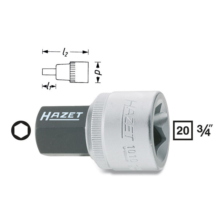 HAZET Steckschlüsseleinsatz 1010 3/4 ″ Innen-6-kant ( 8000466338 )