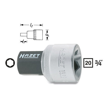 HAZET insert de clé à douille 1010 3/4″ six pans intérieurs (8000466339)