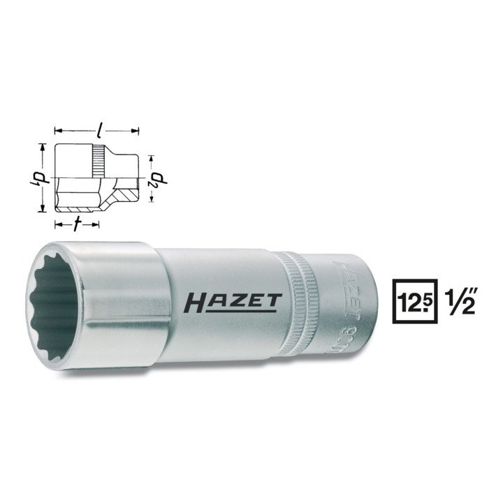 HAZET insert de clé à douille 900TZ10 1/2″ (8000466633)