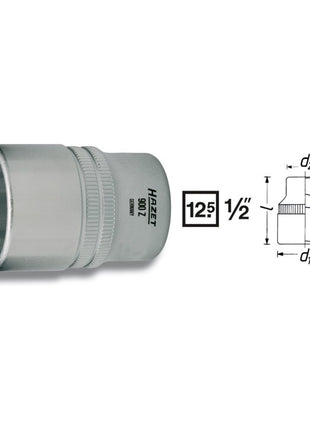 HAZET insert de clé à douille 900Z 1/2″ 12 pans (8000466650)