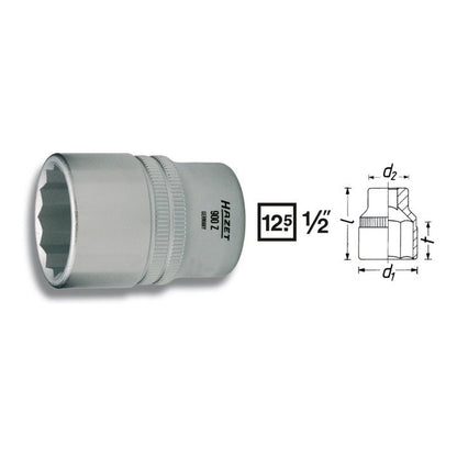 HAZET insert de clé à douille 900Z 1/2″ 12 pans (8000466656)