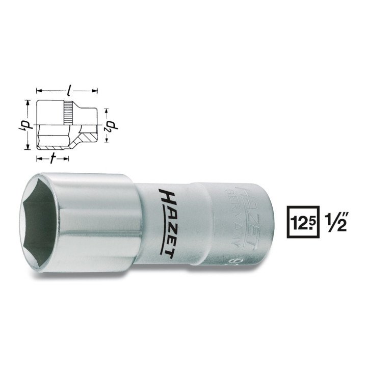 HAZET insert de clé à douille 900MGT pour bougies d'allumage (8000468112)