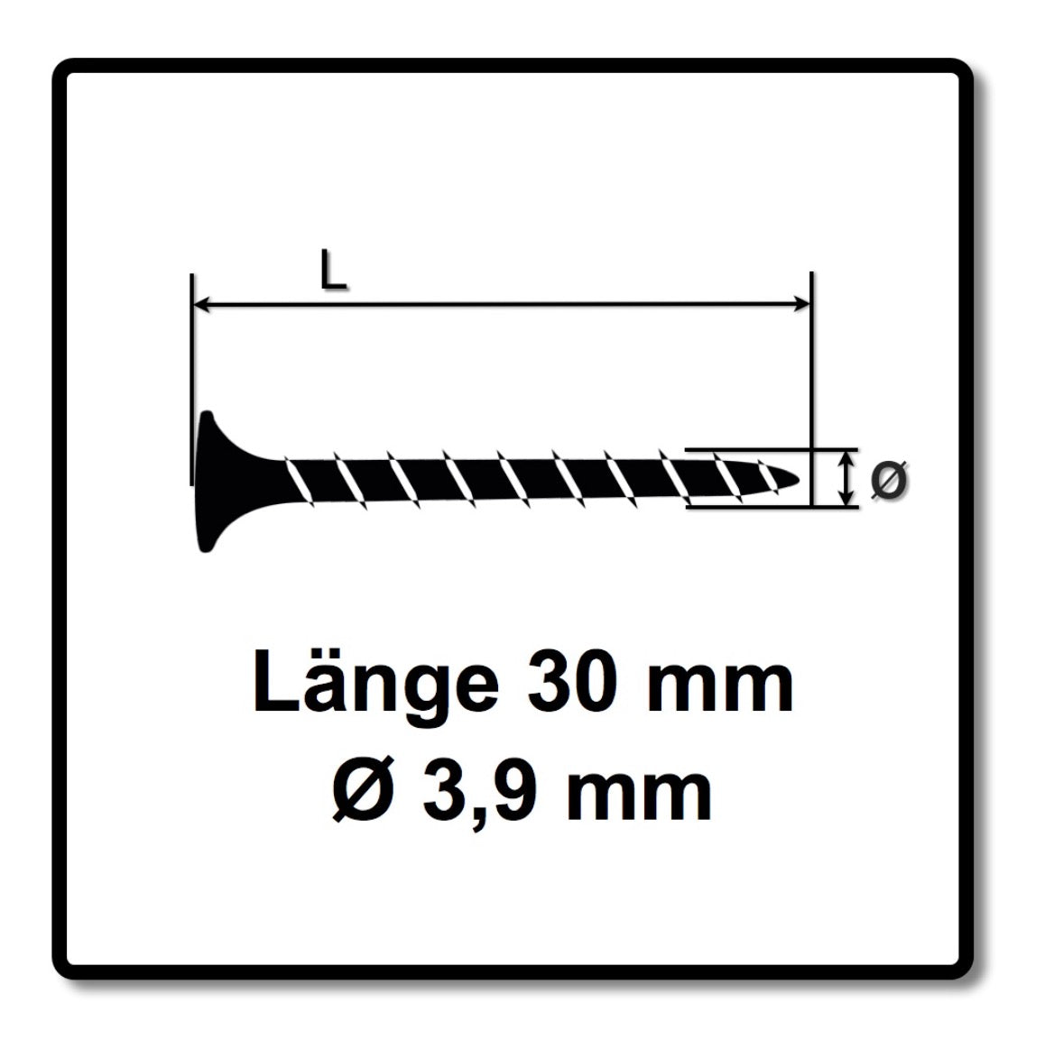 Technofast HBGF3930TE 5000 x Schnellbauschrauben Magazinschrauben 3,9 x 30 PH2 Grobgewinde - Toolbrothers