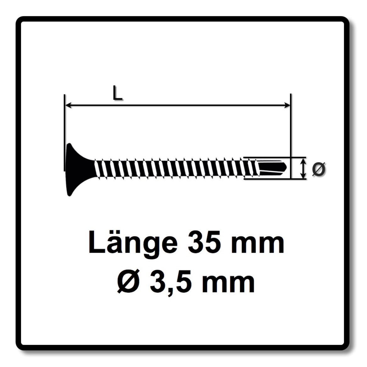 Technofast HBTF3535TD 5000 x Schnellbauschrauben Magazinschrauben 3,5 x 35 PH2 Feingewinde Teks-Bohrspitze - Toolbrothers