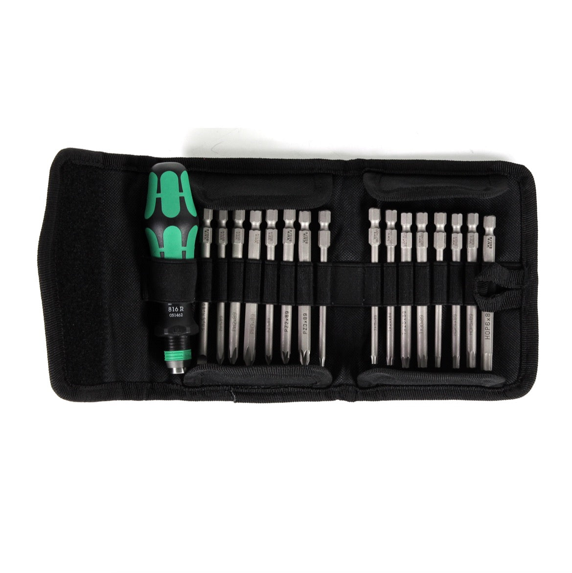 Wera Kraftform Kompakt KK 60 Bit-Schraubendreher 1/4" 17 - tlg. 6,3 mm in Tasche zur Gürtelbefestigung ( 05059295001 ) - Toolbrothers