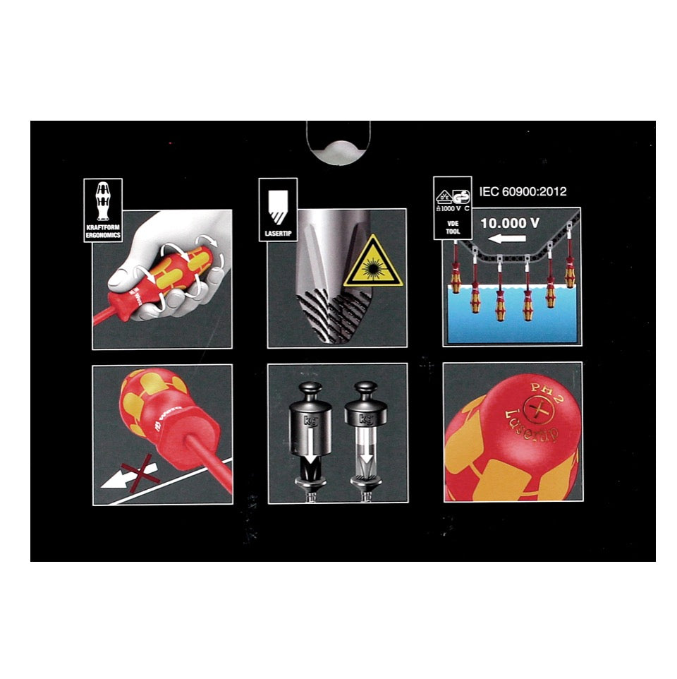 Wera Kraftform Big Pack 100 VDE Schraubendreher Set 14-tlg. + 2x Rack Wandhalterung ( 05105631001 ) - Toolbrothers