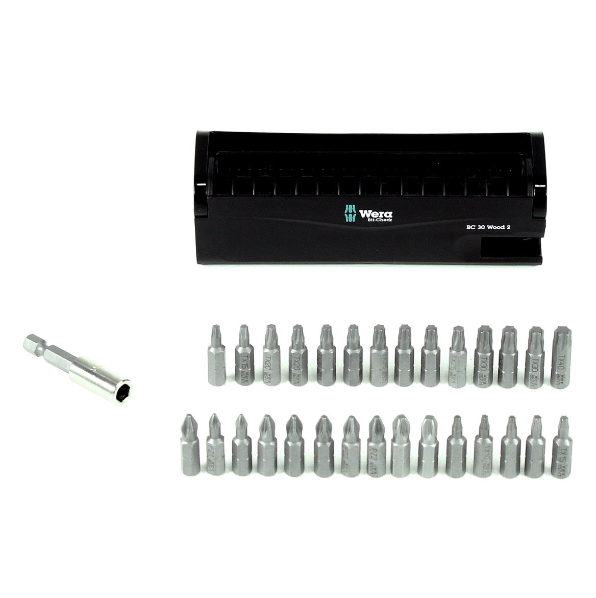 Wera Bit-Check 30 Wood 2 Bit-Set mit Universalhalter ( 05057432001 ) - Toolbrothers