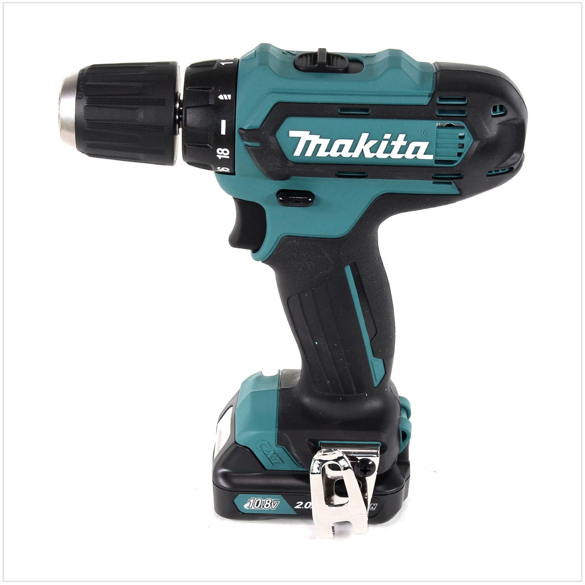 Makita DF 331 DSAJ Akku Bohrschrauber 10,8V 30Nm im Makpac mit 2x BL1020B 2,0Ah Akku und DC10SA Ladegerät - Toolbrothers