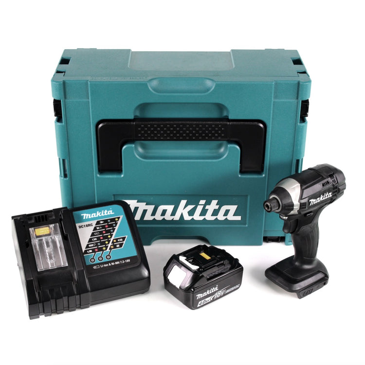 Makita DTD 152 RM1J B 18 V Li-Ion Akku Schlagschrauber Sonderausgabe in schwarz im Makpac + 1 x BL 1840 B 4,0 Ah Akku + 1 x DC 18 RC Ladegerät - Toolbrothers