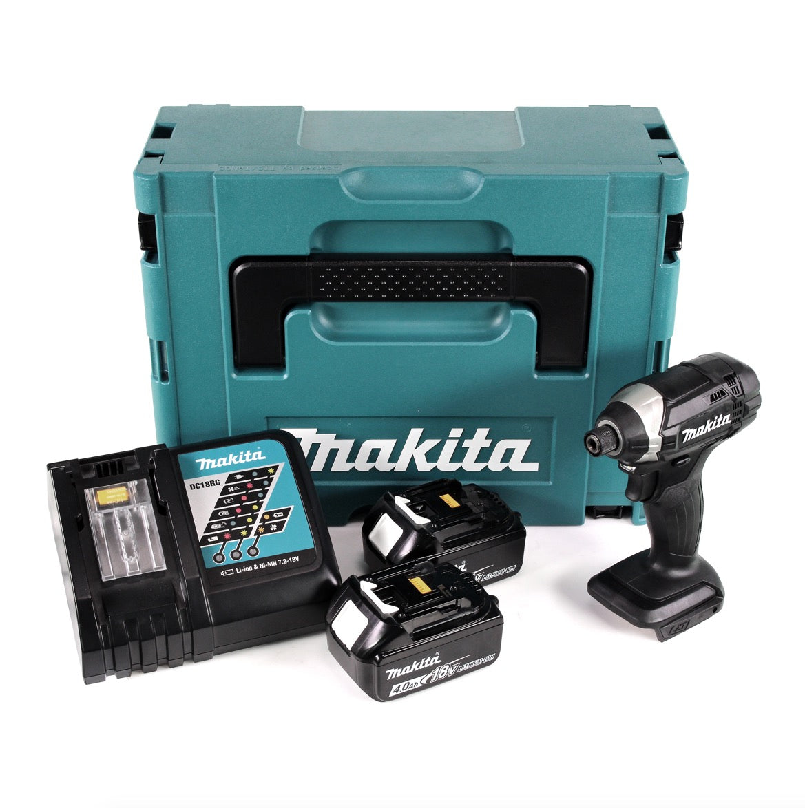 Makita DTD 152 RMJ B 18 V Li-Ion Akku Schlagschrauber Sonderausgabe in schwarz im Makpac + 2 x BL 1840 B 4,0 Ah Akku + 1 x DC 18 RC Ladegerät - Toolbrothers