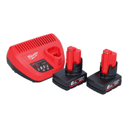 Pistolet à cartouche de batterie Milwaukee M12 PCG/400A-602 12 V 400 ml + 2x batteries 6,0 Ah + chargeur