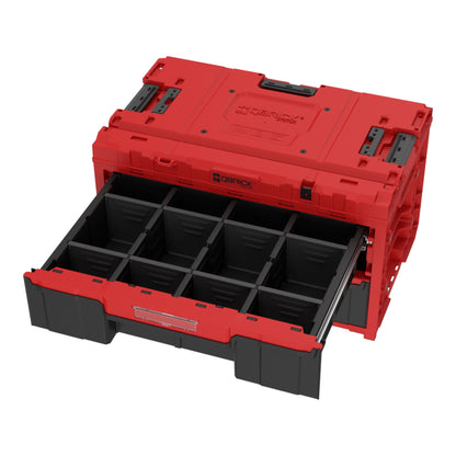 Qbrick System ONE Drawer 2 Toolbox 2.0 RED Ultra HD Custom Werkzeugbox 587 x 380 x 340 mm 29 l mit zwei Schubladen