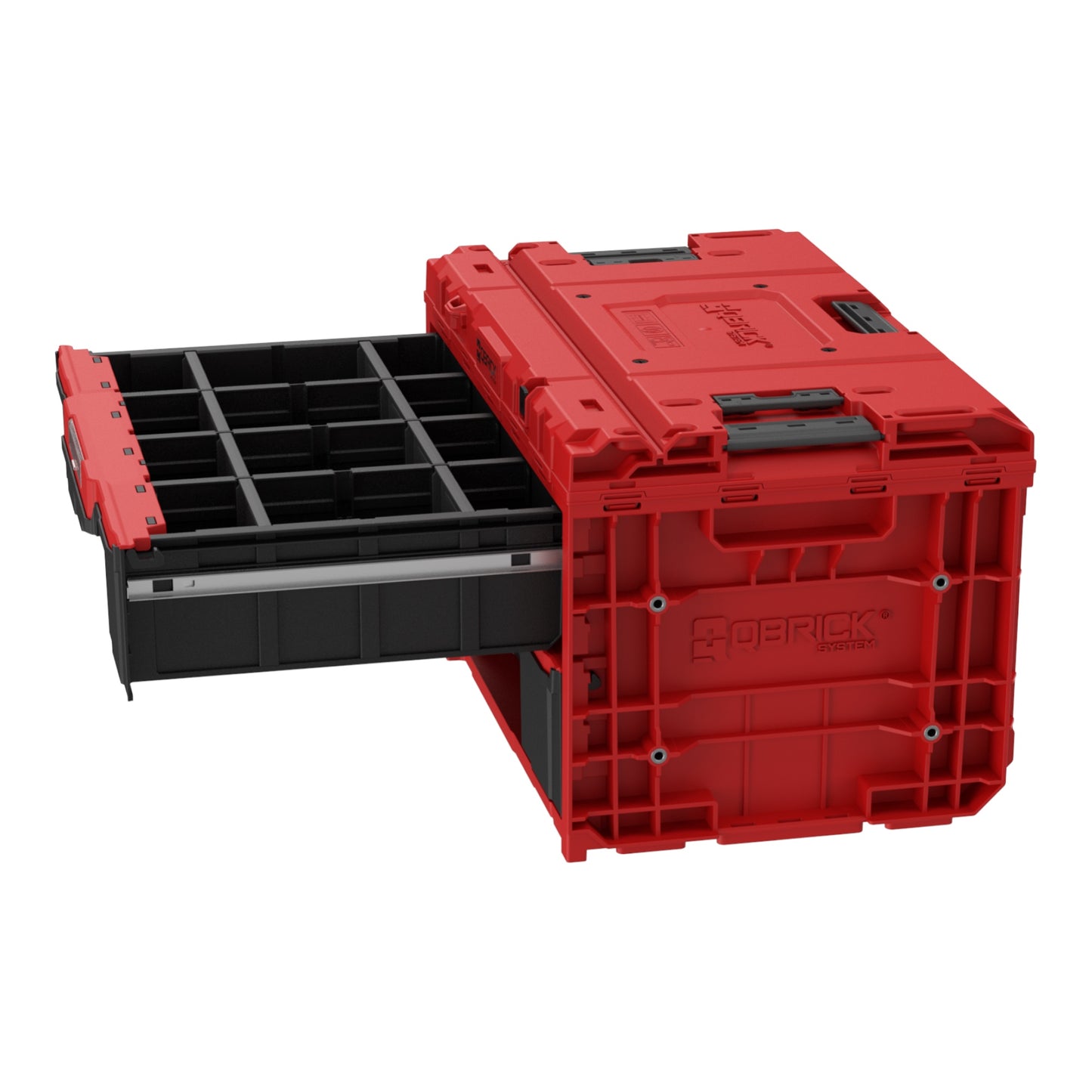 Qbrick System ONE Drawer 2 Toolbox 2.0 RED Ultra HD Boîte à outils personnalisée 587 x 380 x 340 mm 29 l avec deux tiroirs