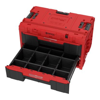 Qbrick System ONE Drawer 2 Toolbox 2.0 RED Ultra HD Boîte à outils personnalisée 587 x 380 x 340 mm 29 l avec deux tiroirs