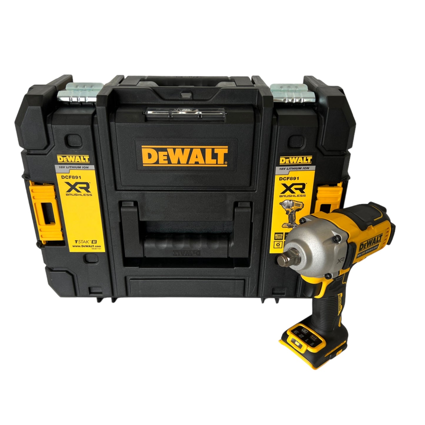 Clé à chocs sans fil DeWalt DCF 891 NT 18 V 1084 Nm 1/2" brushless + TSTAK - sans batterie, sans chargeur