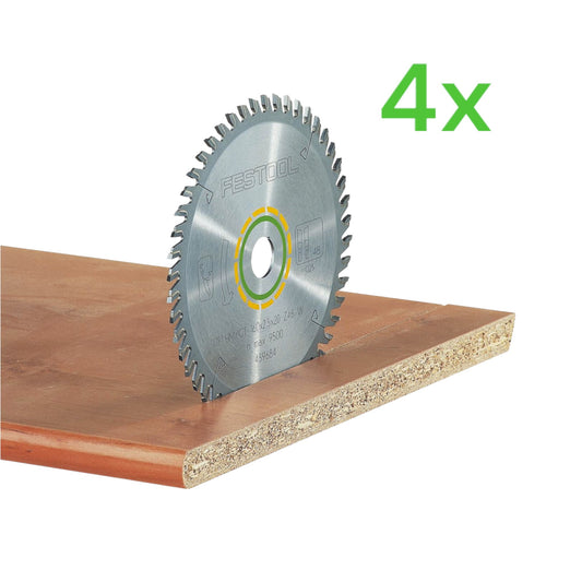 Festool HW 190x2,8x30 Lame de scie circulaire W48 WOOD FINE CUT 4 pièces (4x 486297) 190 x 2,8 x 30 mm 48 dents pour bois massif, panneaux revêtus et plaqués