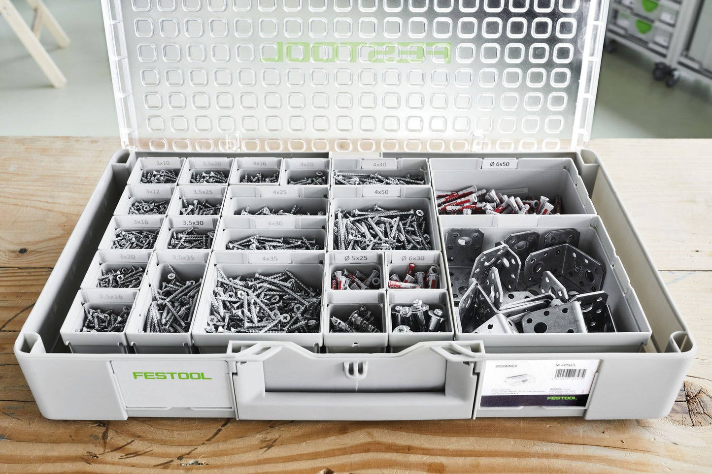 Étiquetage Festool BS-BOX/25 (204949) pour toutes les boîtes d'insertion d'une hauteur de 68 mm