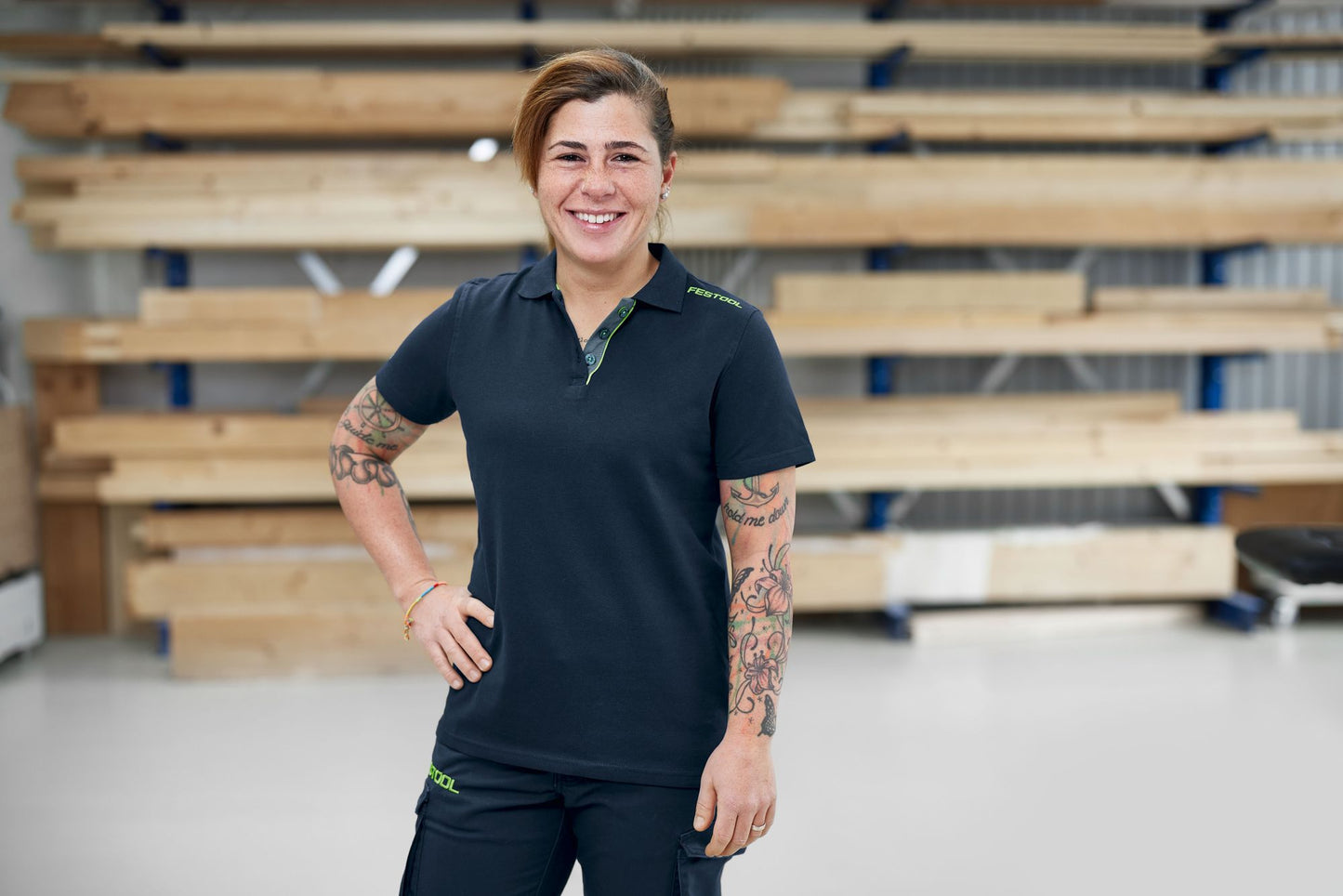 Festool POL-LAD-FT1-L Poloshirt dunkelblau Damen ( 577298 )