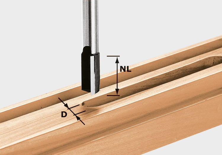 Fraise à rainurer Festool HW S8 D12/30 (491649) pour OF 900, OF 1000, OF 1010, OF 1010 R, OF 1400, OF 2000, OF 2200