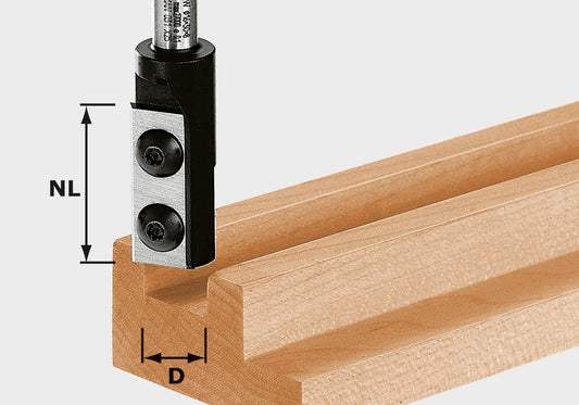 Inserts de fraise à rainurer Festool HW D16/30 S8 (492716) pour OF 900, OF 1000, OF 1010, OF 1010 R, OF 1400, OF 2000, OF 2200