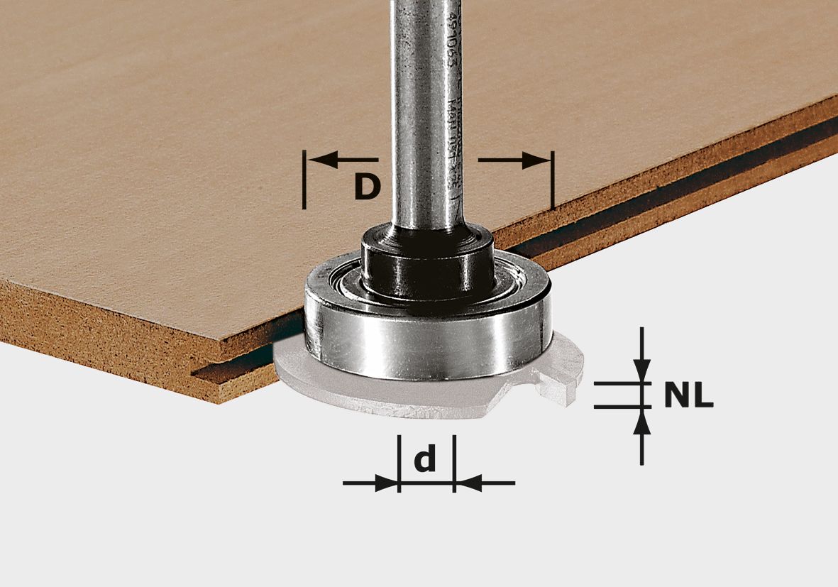 Broche de fraisage Festool S8 1.5-5 KL28 (499804) pour OF 1010, OF 1010 R, OFK 700, MFK 700