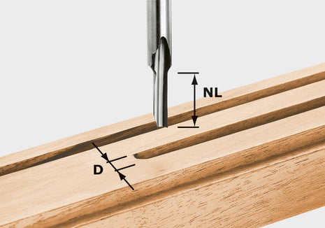 Festool HS S8 D 3/8 Nutfräser ( 490941 ) für OF 900, OF 1000, OF 1010, OF 1010 R, OF 1400, OF 2000, OF 2200