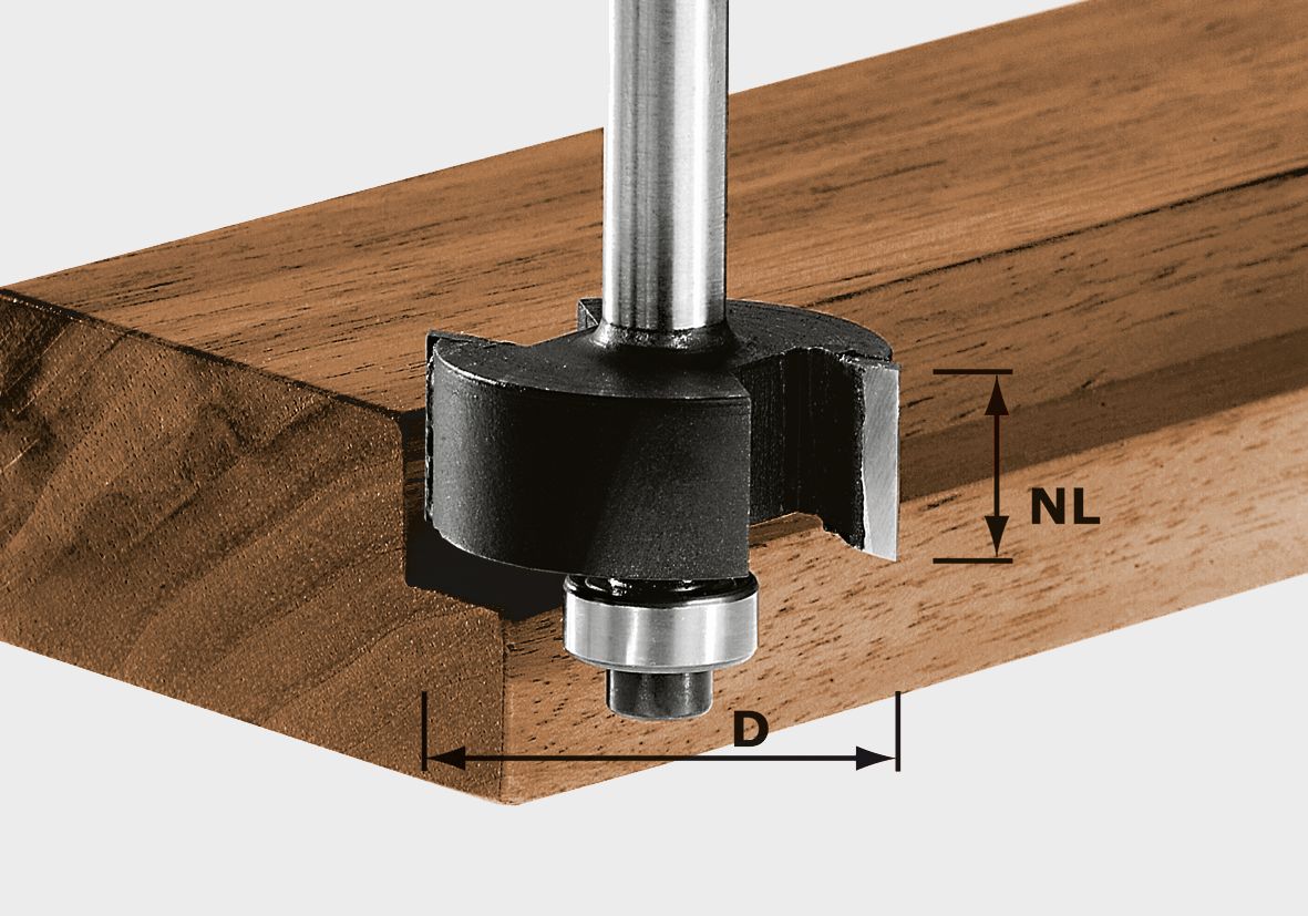 Fraise à feuillure Festool HW S8 D31.7/NL 12.7 (491022) pour OF 900, OF 1000, OF 1010, OF 1010 R, OF 1400, OF 2000, OF 2200