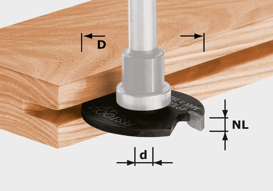 Fraise à rainurer à disque Festool HW D40x2 (491040) pour OF 900, OF 1000, OF 1010, OF 1010 R, OF 1400, OF 2000, OF 2200