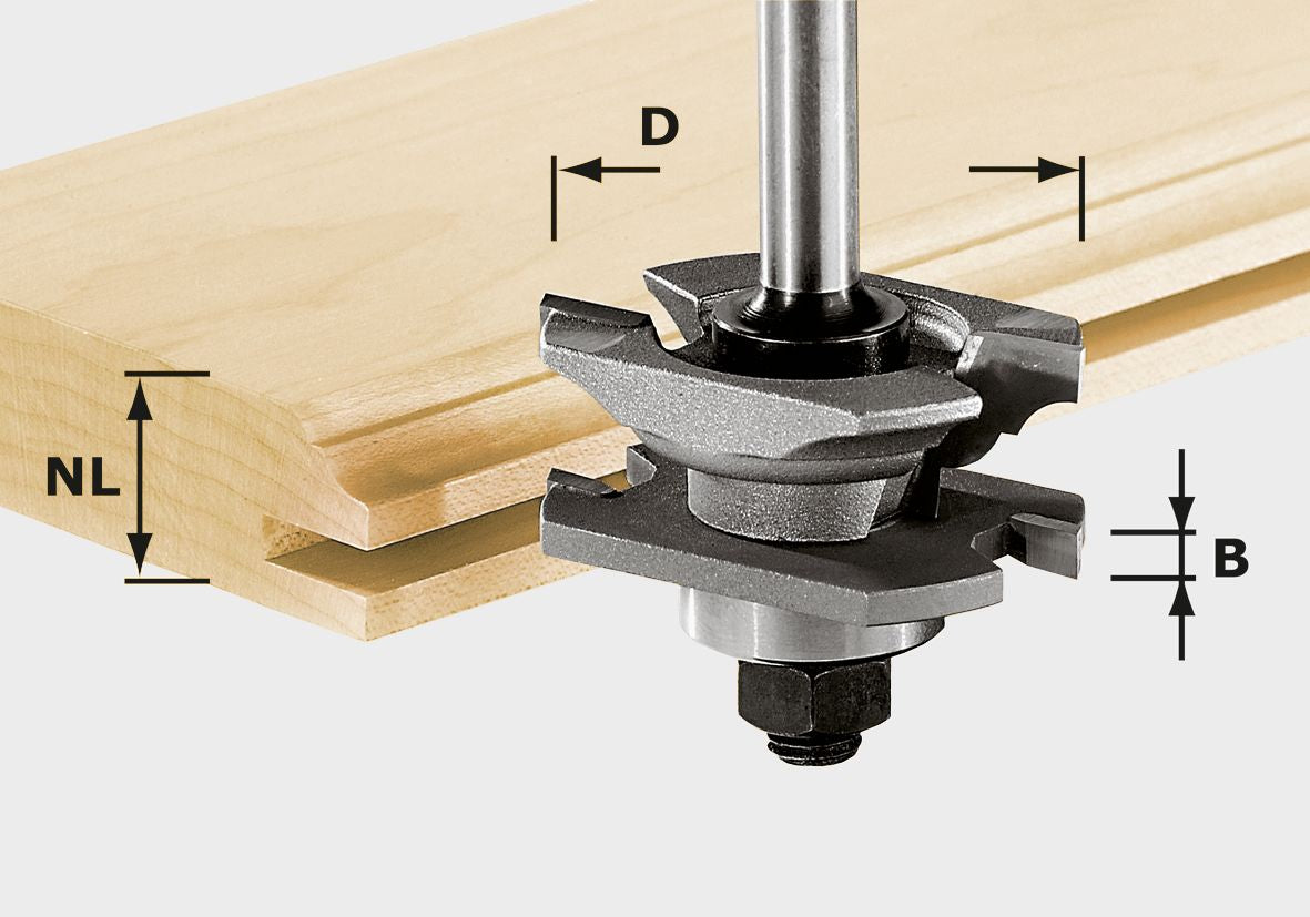 Festool HW S8 D46 x D12-NT Profil-Nutfräser ( 490645 ) für OF 900, OF 1000, OF 1010, OF 1010 R, OF 1400, OF 2000, OF 2200