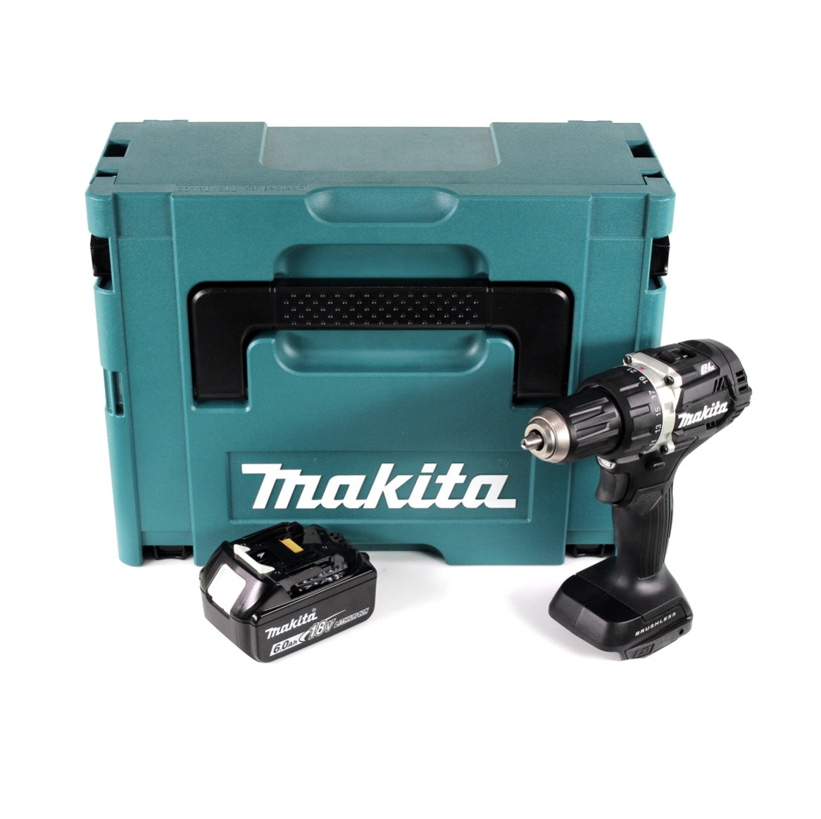 Makita DDF 484 G1JB 18 V Li-Ion Akku Bohrschrauber Sonderausgabe schwarz im MAKPAC + 1x BL 1860 6,0 Ah Akku  - ohne Ladegerät - Toolbrothers