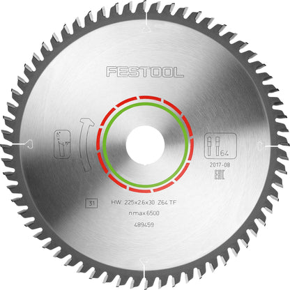 Festool HW 225x2,6x30 TF64 Kreissägeblatt LAMINATE/HPL ( 489459 ) für CS 70