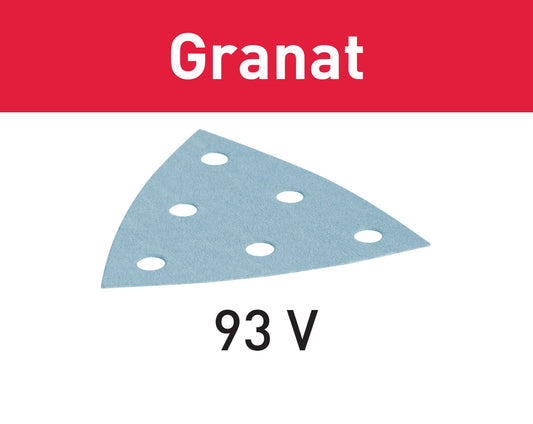 Festool STF V93/6 P100 GR/100 Schleifblatt Granat ( 497393 ) für RO 90 DX, DX 93, RS 300, RS 3, LRS 93 (Bügeleisenschleifschuh)