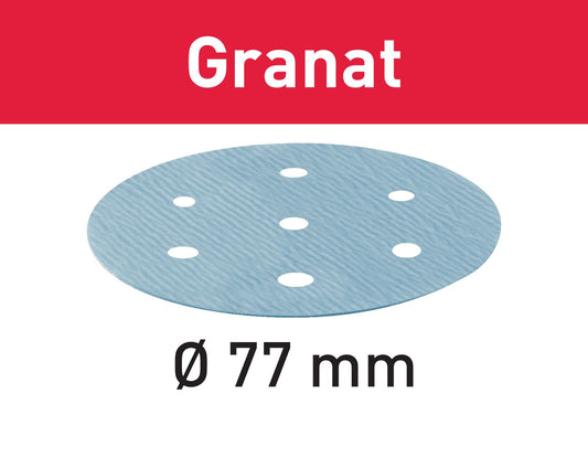 Festool STF D77/6 P120 GR/50 disque abrasif grenat (497406) pour LEX 3 77