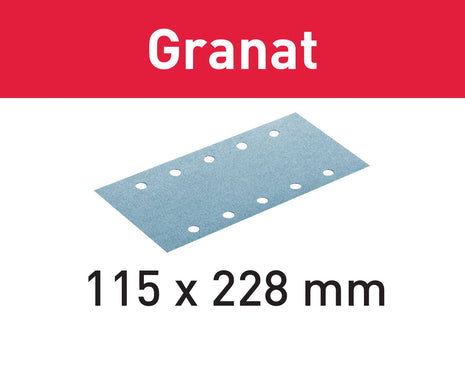 Festool STF 115X228 P120 GR/100 bandes abrasives grenat (498947) pour RS 200, RS 2, RS 100, RS 100 C, RS 1, RS 1 C, HSK-A 115 x 226