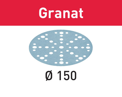 Festool STF D150/48 P1200 GR/50 Schleifscheibe Granat ( 575176 ) für RO 150, ES 150, ETS 150, ETS EC 150, LEX 150, WTS 150, HSK-D 150