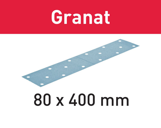 Festool STF 80x400 P180 GR/50 Schleifstreifen Granat ( 497162 ) für LRS 400, HSK-A 80x400 / 80x200