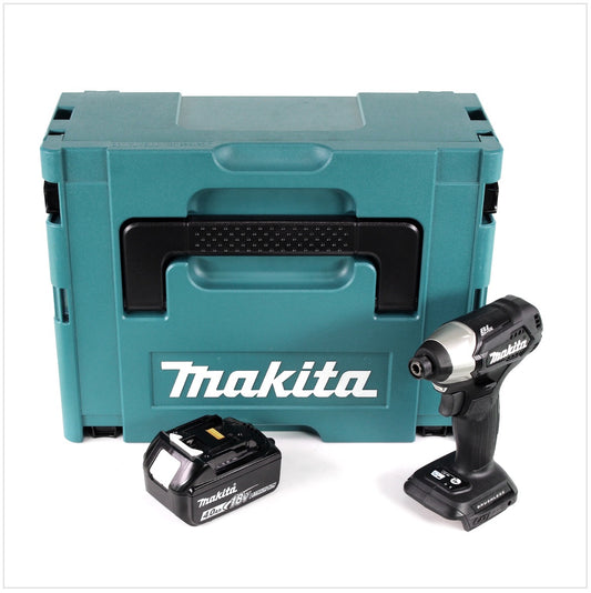 Makita DTD 155 M1JB Akku Schlagschrauber 18 V Brushless Sonderausgabe schwarz im MAKPAC + 1 x BL1840 B 4,0 Ah Akku - ohne Ladegerät - Toolbrothers