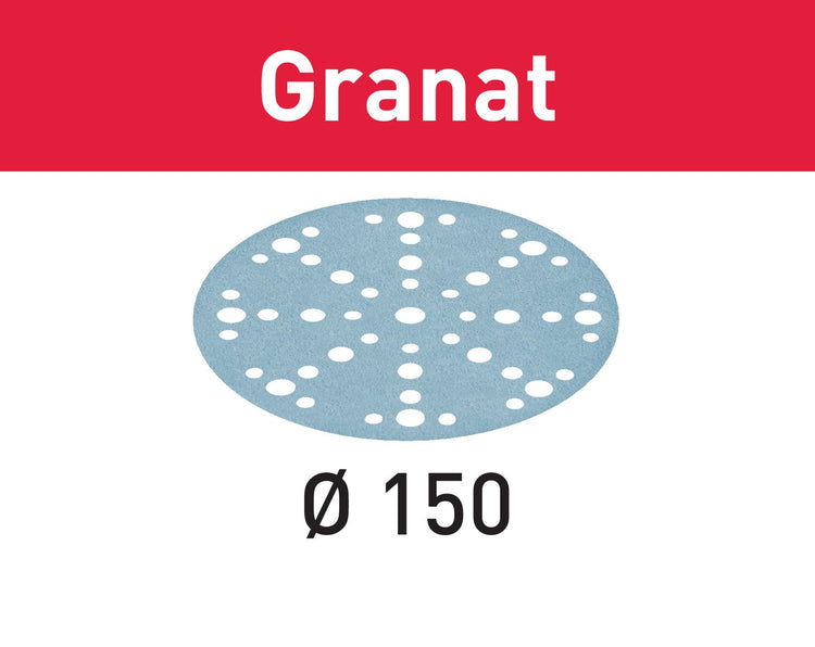 Festool STF D150/48 P80 GR/10 Schleifscheibe Granat ( 575156 ) für RO 150, ES 150, ETS 150, ETS EC 150, LEX 150, WTS 150, HSK-D 150
