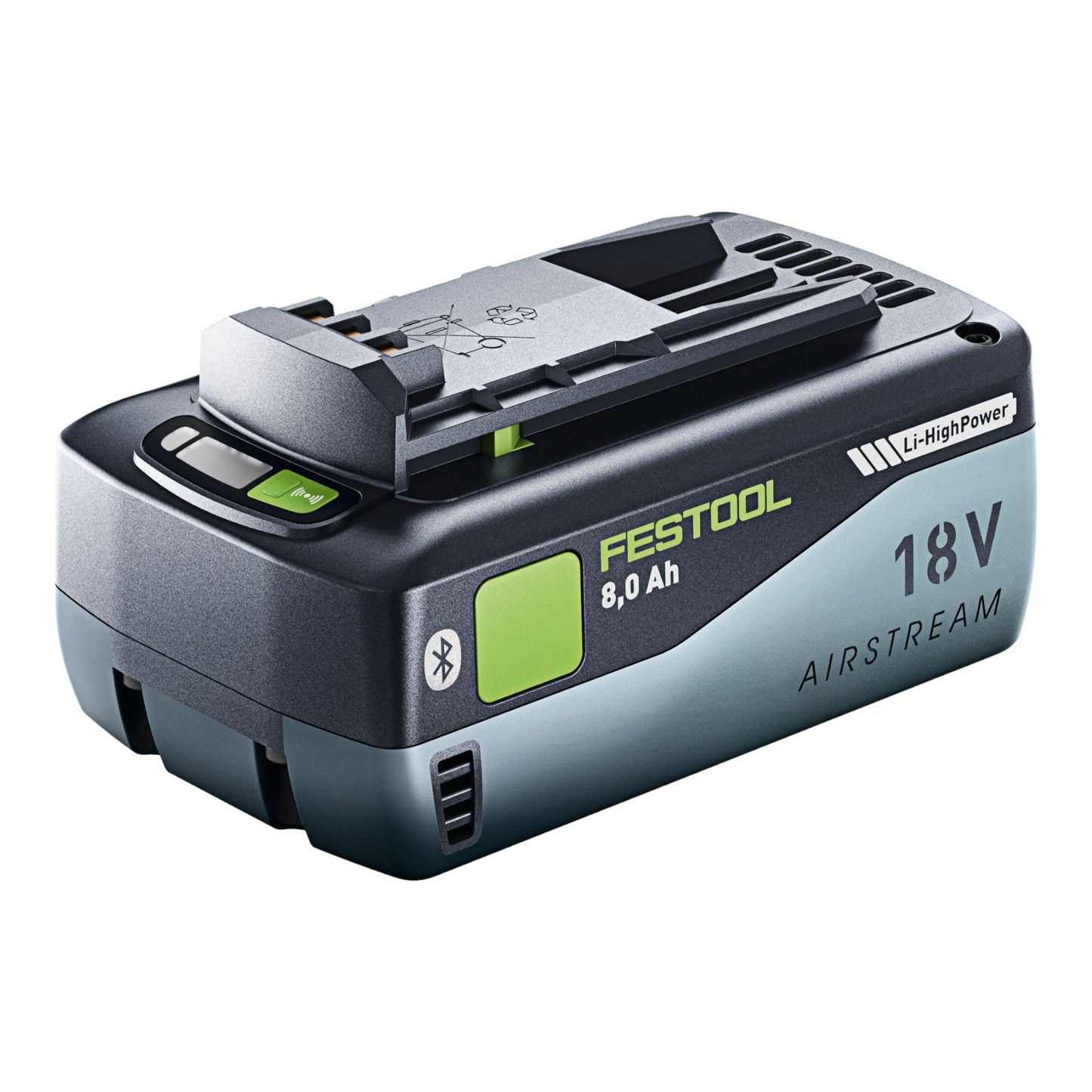 Jeu de batteries Festool 2x batterie BP 18 Li 8,0 HP-ASI 18 V 8,0 Ah (2x 577323) 8000 mAh Li-Ion avec indicateur de niveau de charge