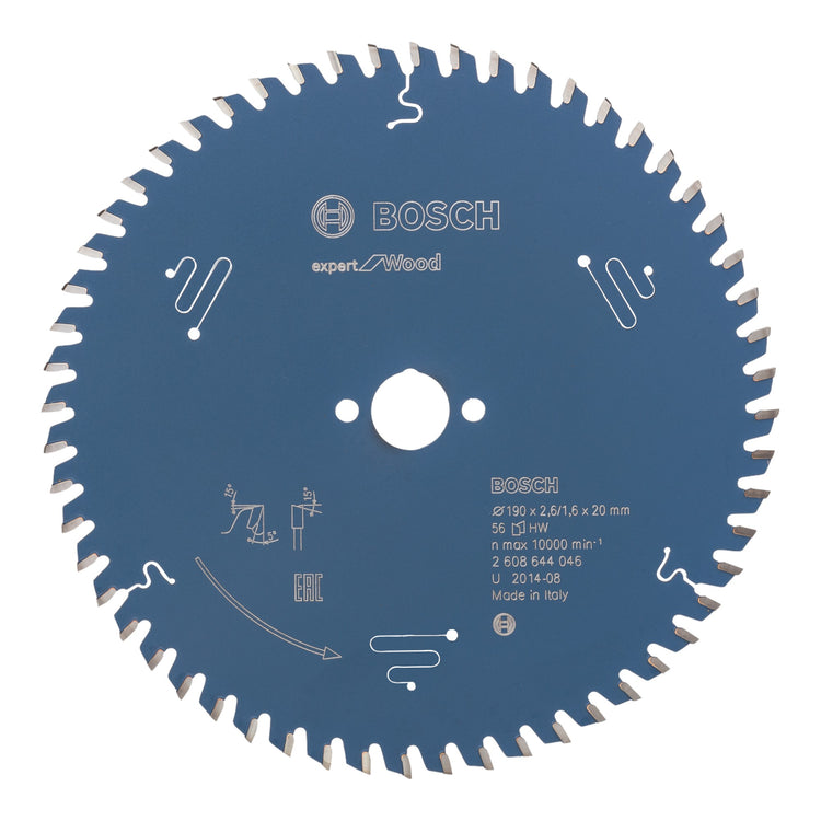 Bosch Expert for Wood Kreissägeblatt 190 x 20 x 2,6 mm 56 Zähne für Holz ( 2608644046 )