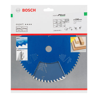 Bosch Expert for Wood Kreissägeblatt 190 x 20 x 2,6 mm 56 Zähne für Holz ( 2608644046 )