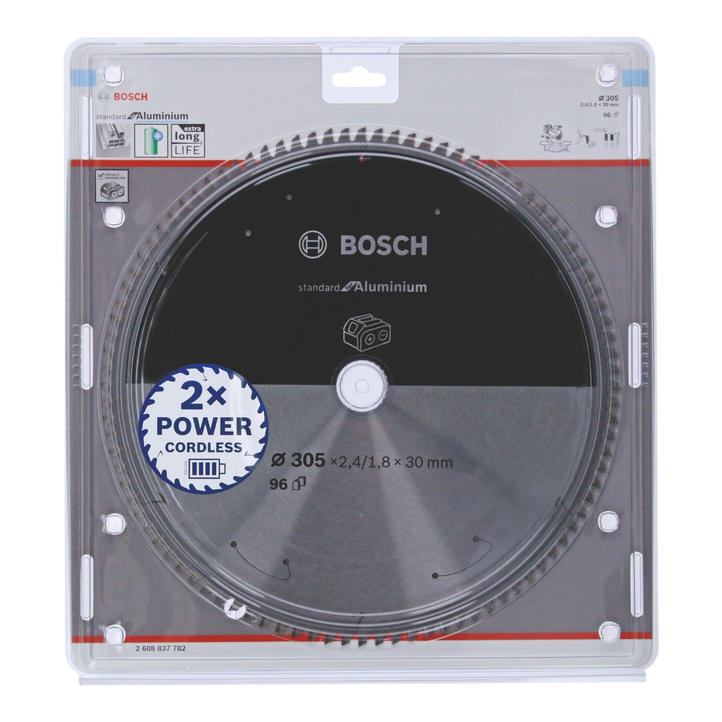 Bosch Standard for Aluminium Kreissägeblatt 305 x 2,4 x 30 mm 96 Zähne ( 2608837782 )