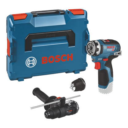 Bosch GSR 12V-35 FC Akku Bohrschrauber 12 V 35 Nm Brushless ( 06019H300B ) + 2x Aufsatz + L-Boxx - ohne Akku, ohne Ladegerät