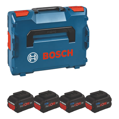 Bosch 4x ProCORE18V 5.5Ah Professional Set 18 V 4x Akku 5,5 Ah Li-Ion + L-Boxx ( 1600A02A2U )