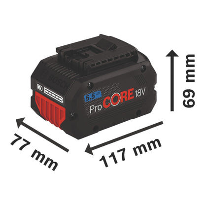 Bosch 4x ProCORE18V 5.5Ah Professional Set 18 V 4x Akku 5,5 Ah Li-Ion + L-Boxx ( 1600A02A2U )