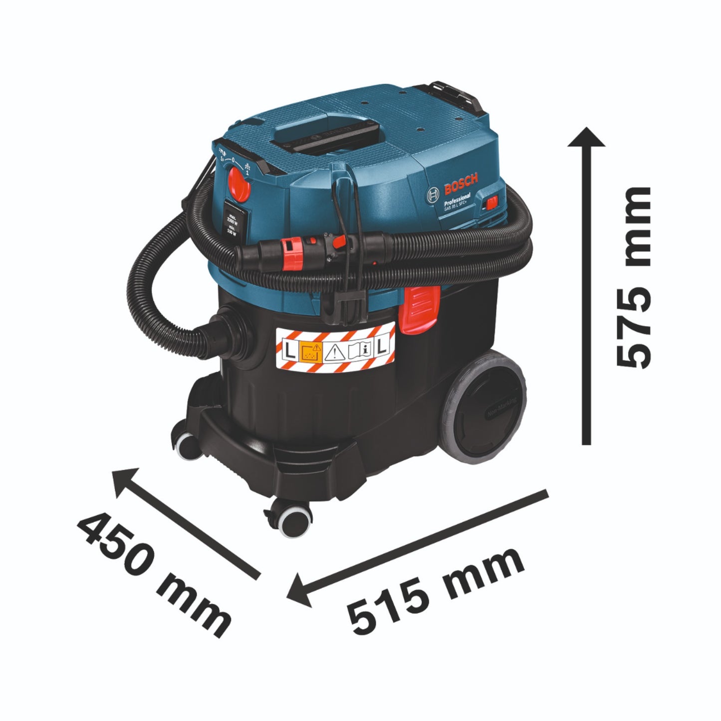 Bosch GAS 35 L SFC+ Aspirateur eau et poussière professionnel 1200 W 35 l classe de poussière L (06019C3000)